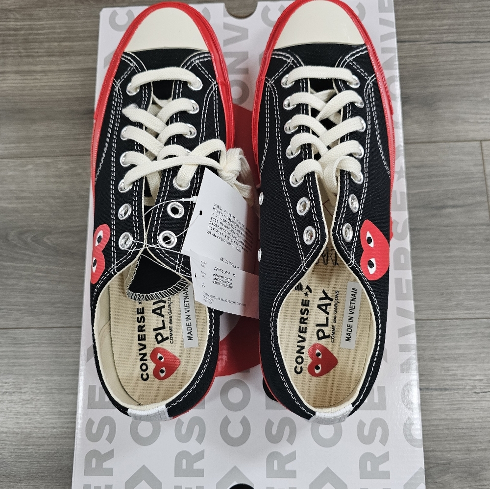 Comme Des Garcon Play Chuck 70 Low Sneakers Mens Size 10 - Picture 2 of 5